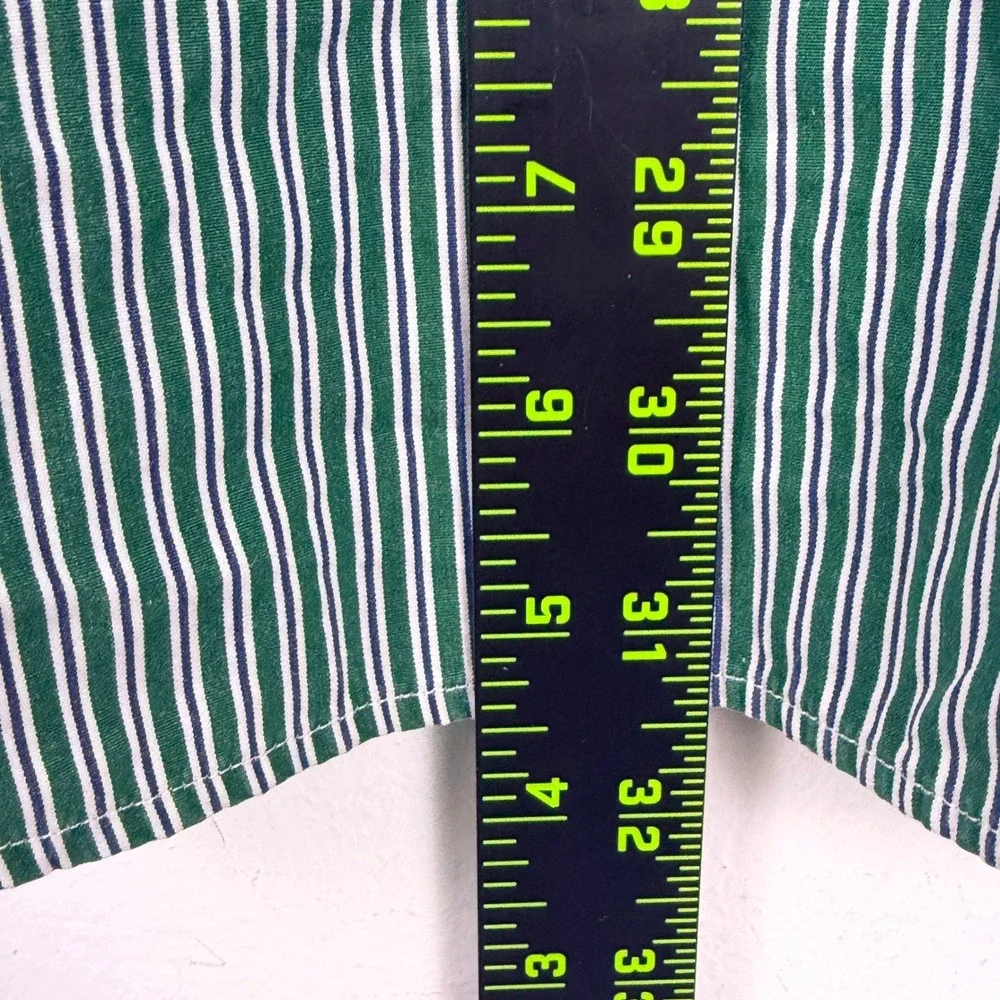 Vintage Polo Ralph Lauren Button Down Men 16.5 L Green Striped Regent Classic
